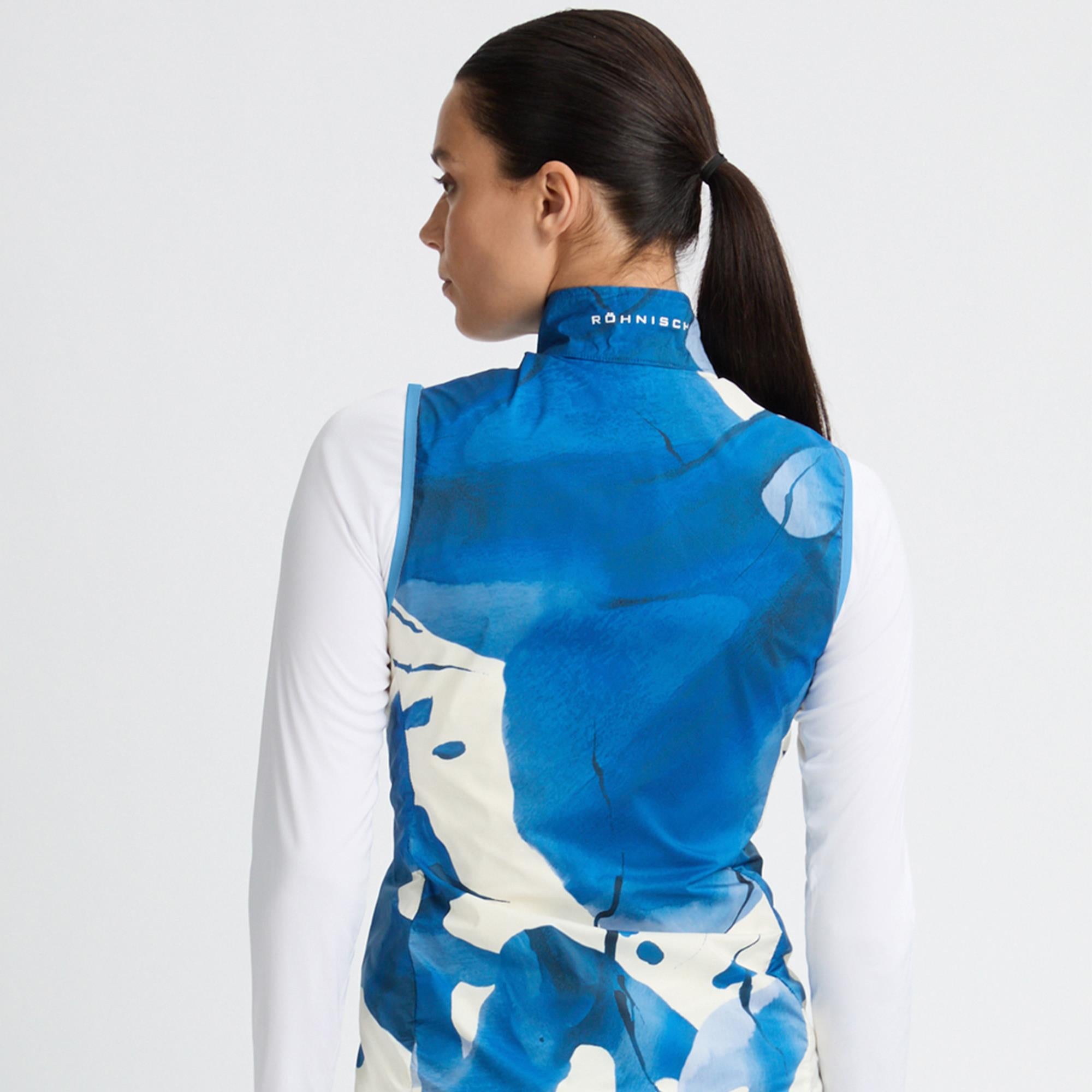 Rohnisch Packable Ultralight Ladies Golf Vest Blue Aquarelle